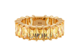 Baguette Eternity Ring Yellow-1