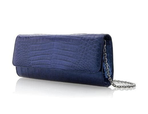 Judith Leiber Kate Caiman Crocodile Clutch Bag